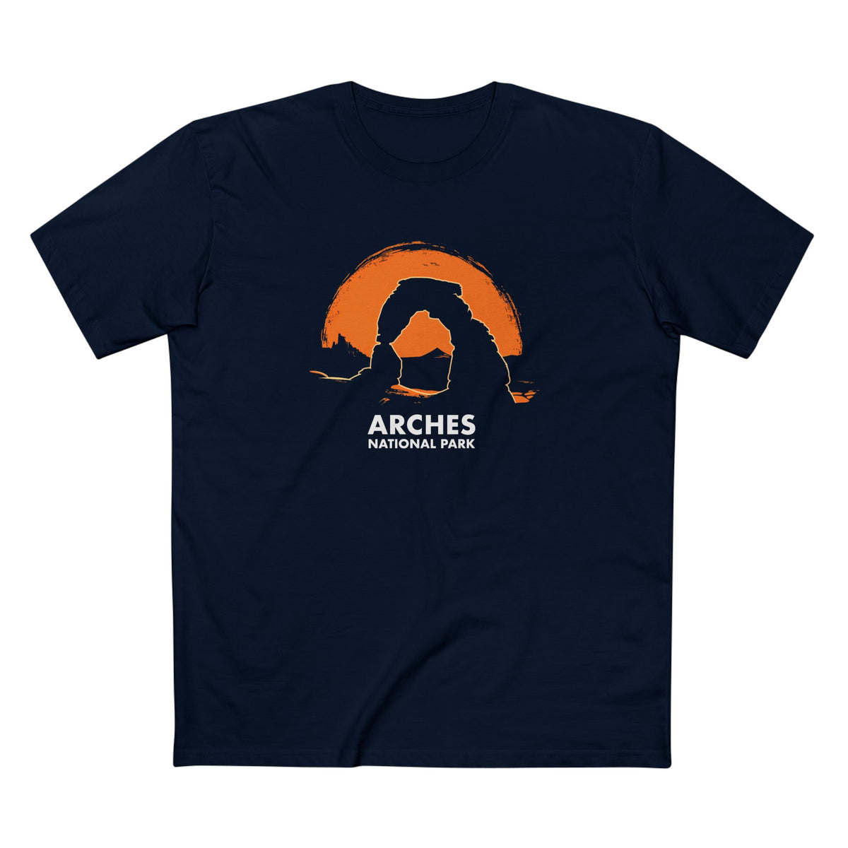Arches National Park T-Shirt - Delicate Arch Design in Navy
