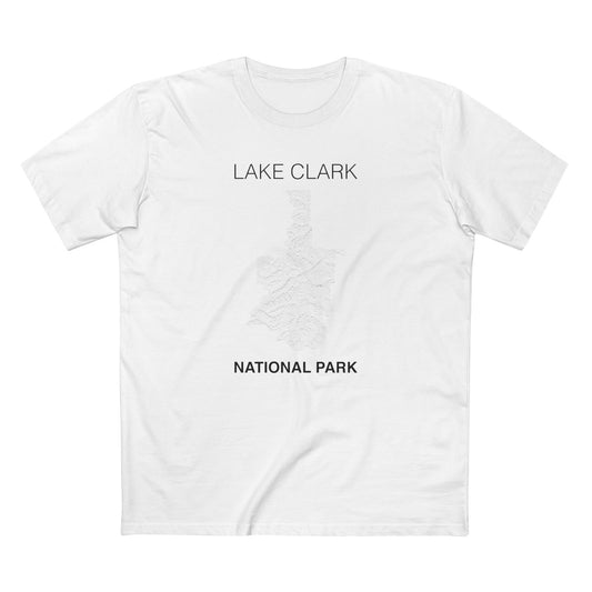 Lake Clark National Park T-Shirt Lines in White