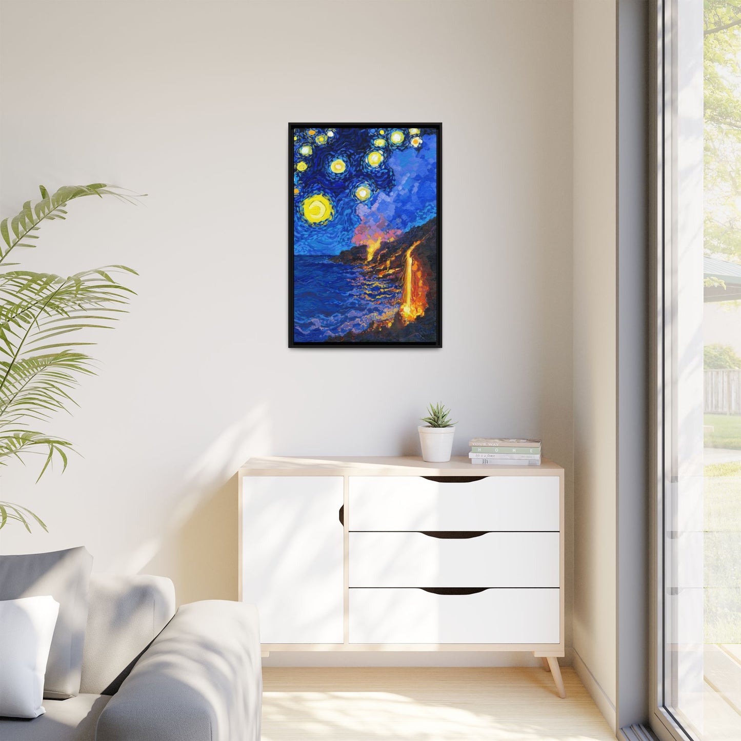 Hawai'i Volcanoes National Park Framed Canvas - The Starry Night