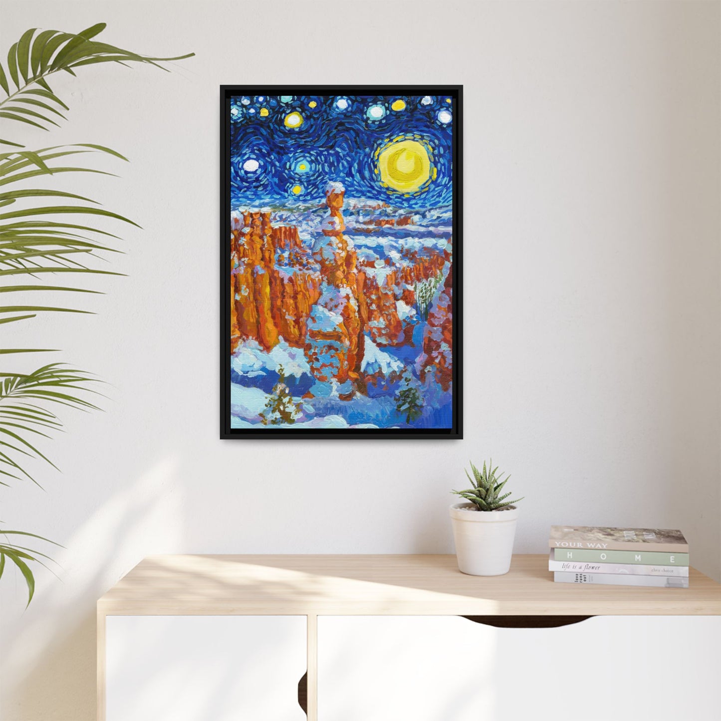 Bryce Canyon National Park Framed Canvas - The Starry Night