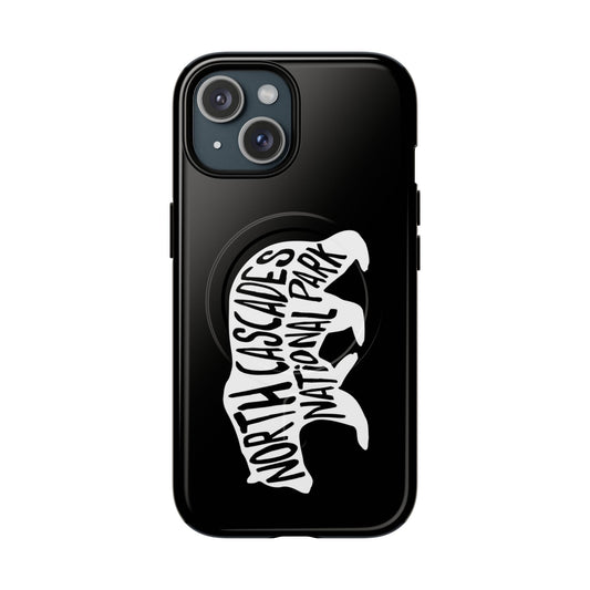 North Cascades National Park iPhone Case with MagSafe - Black Bear Design