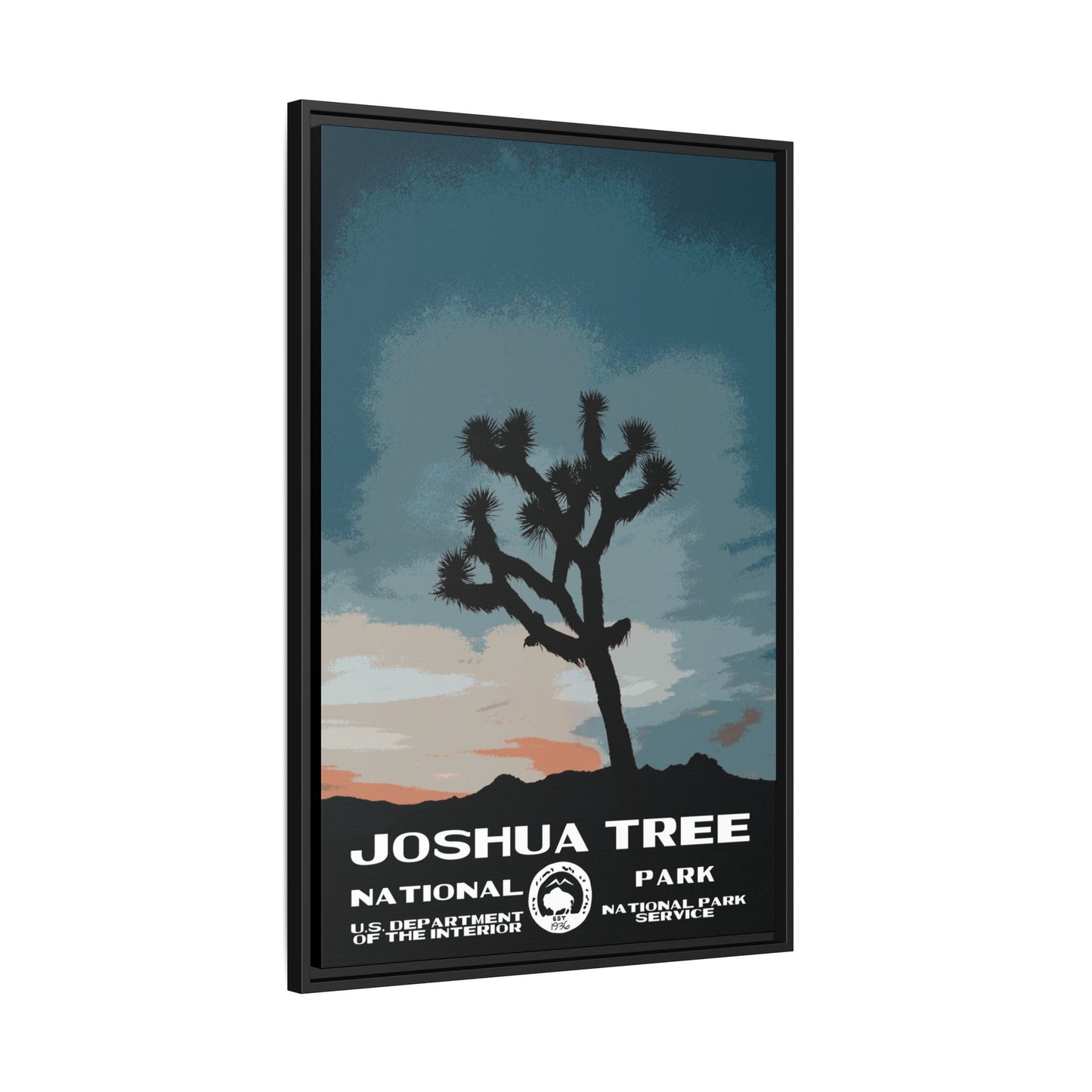 Joshua Tree National Park Framed Canvas - WPA Poster