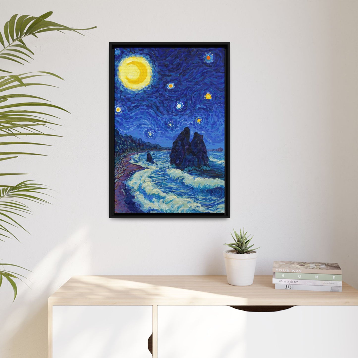 Olympic National Park Framed Canvas - The Starry Night