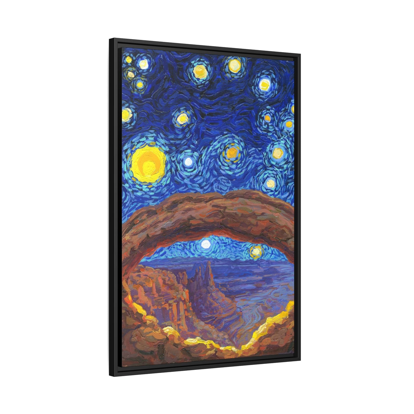Canyonlands National Park Framed Canvas - The Starry Night