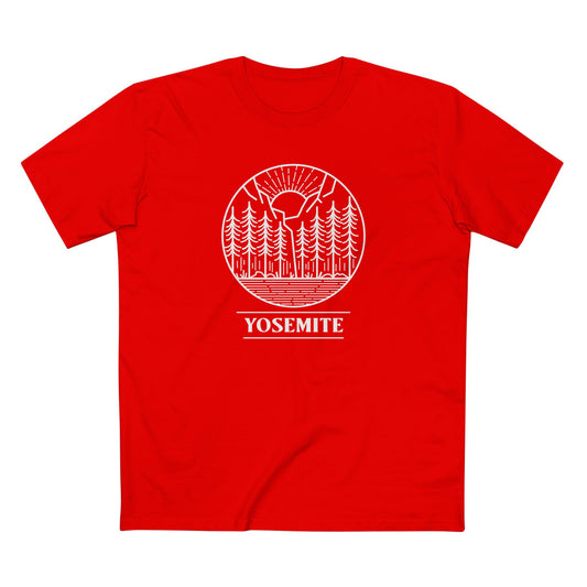 Yosemite National Park T-Shirt Sunrise Graphic in Red