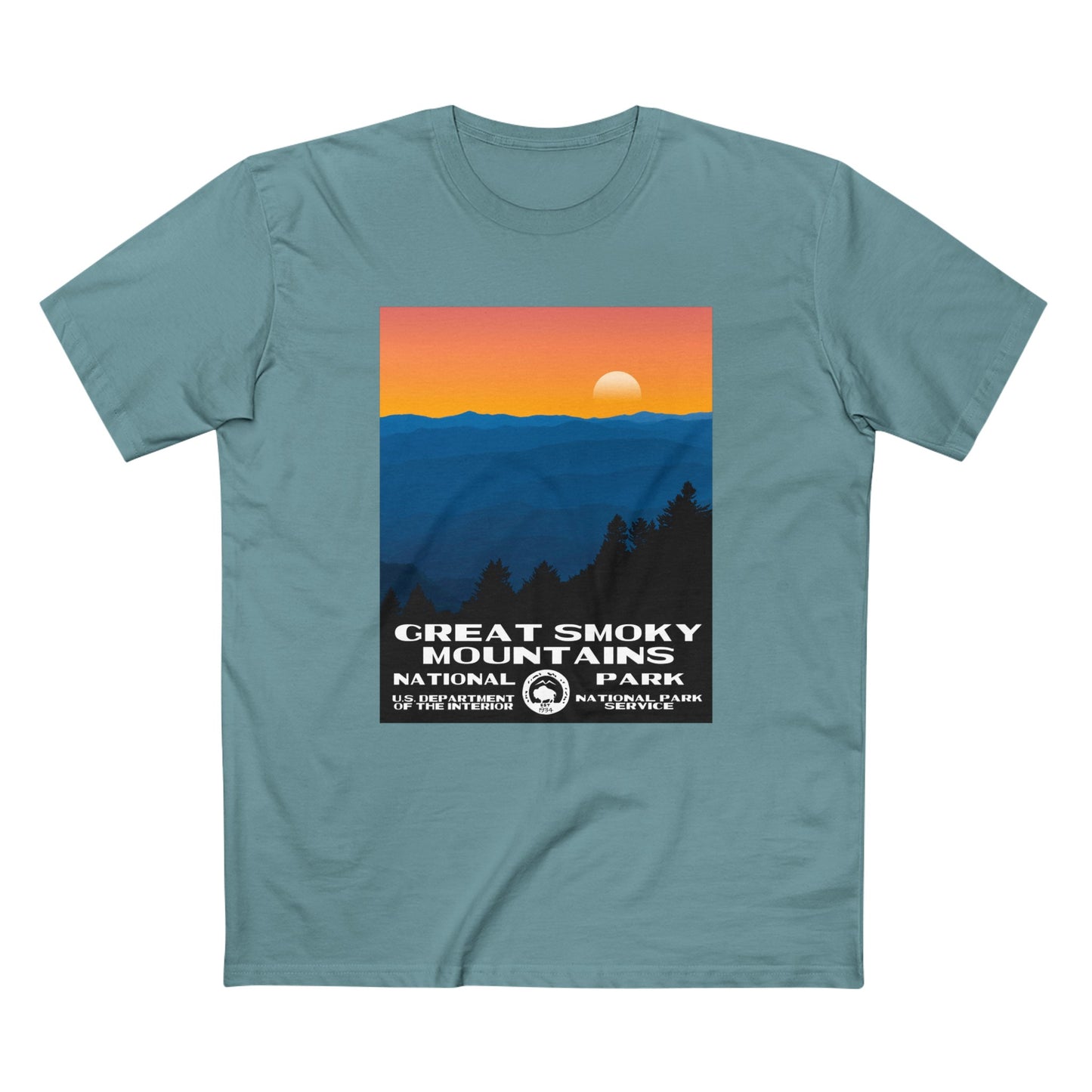 Great Smoky Mountains National Park T-Shirt - WPA Poster Design