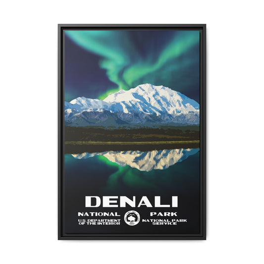 Denali National Park Framed Canvas - WPA Poster