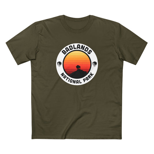 Badlands National Park T-Shirt - Round Badge Design