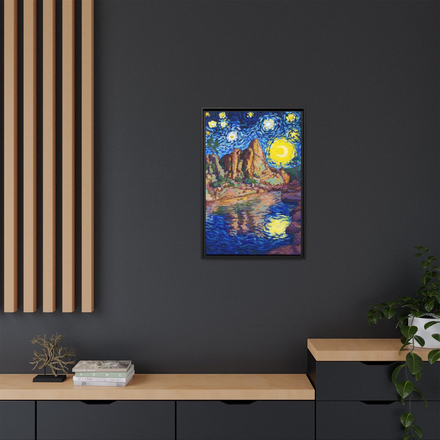 Pinnacles National Park Framed Canvas - The Starry Night