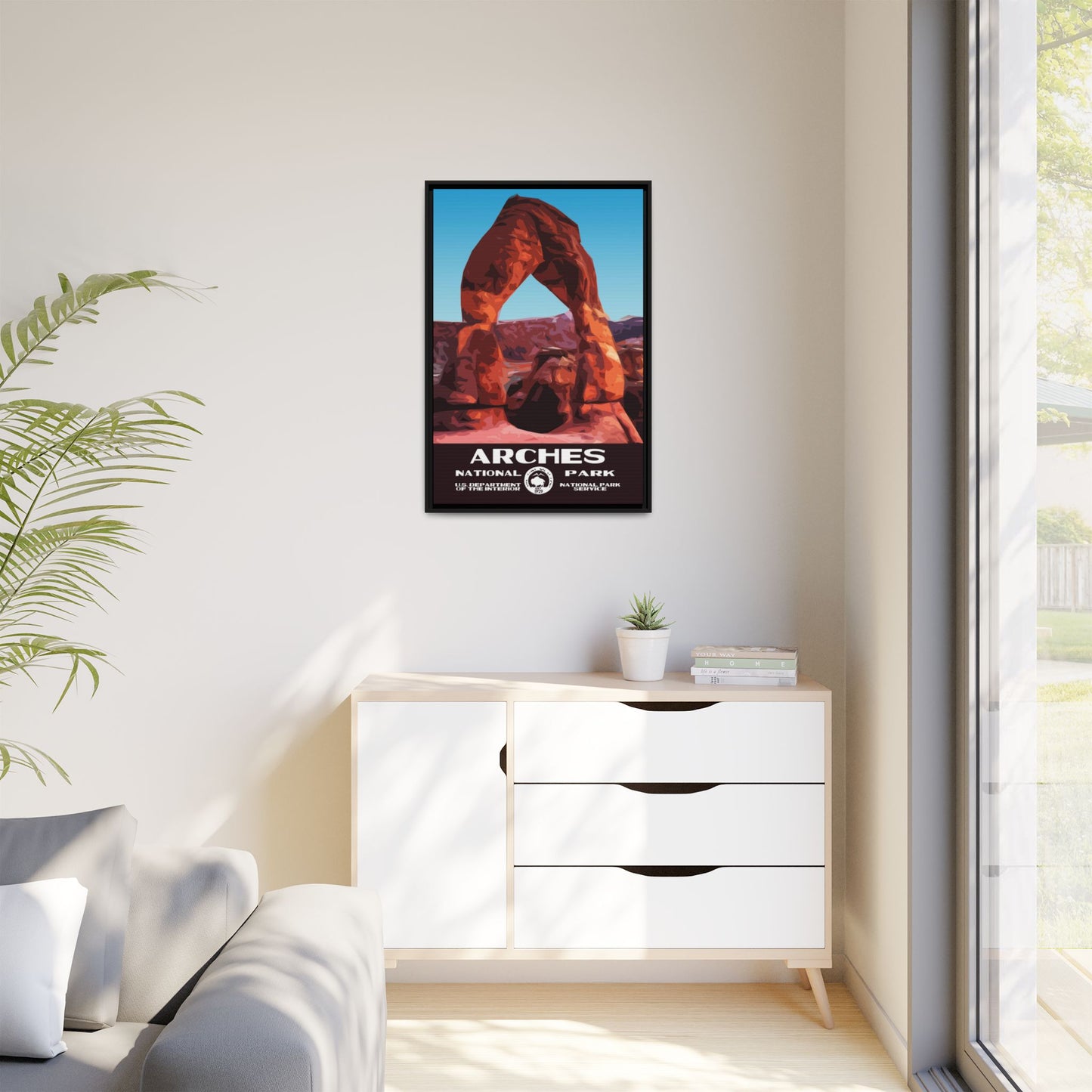Arches National Park Framed Canvas - WPA Poster