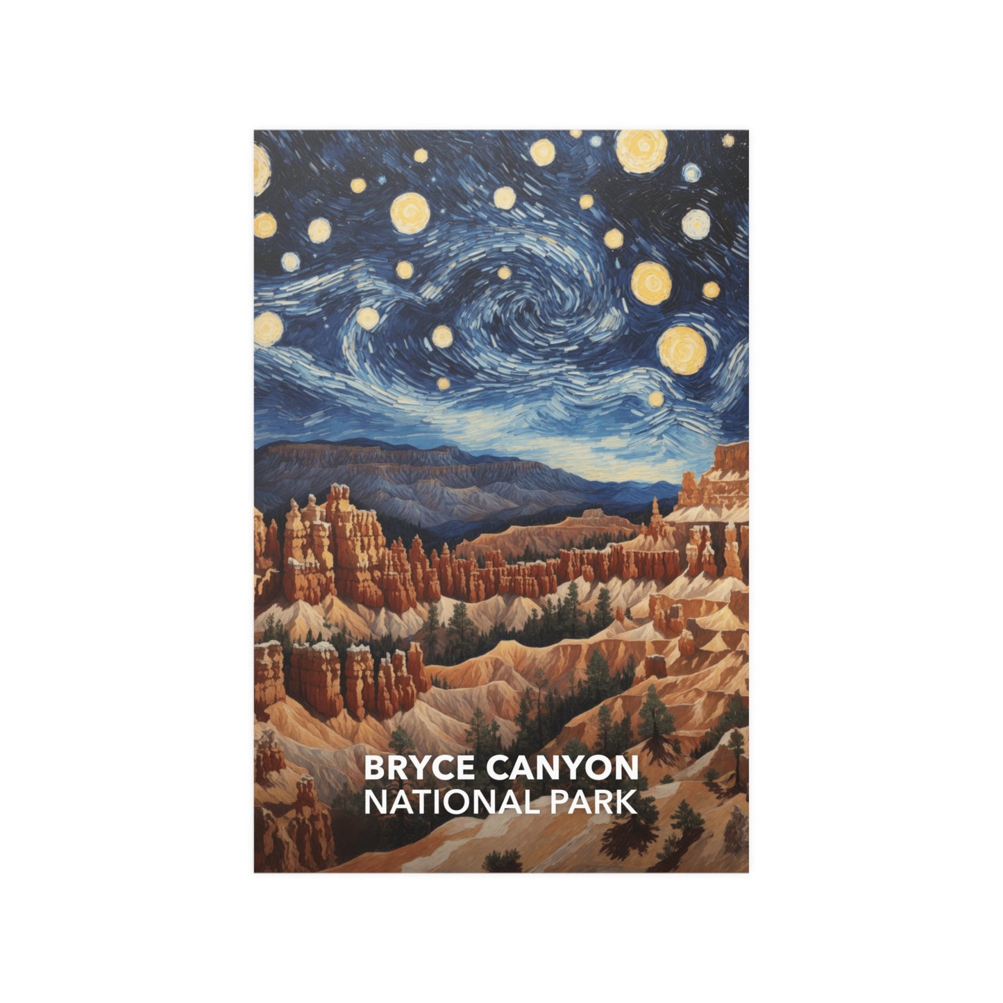 Bryce Canyon National Park Poster - Starry Night
