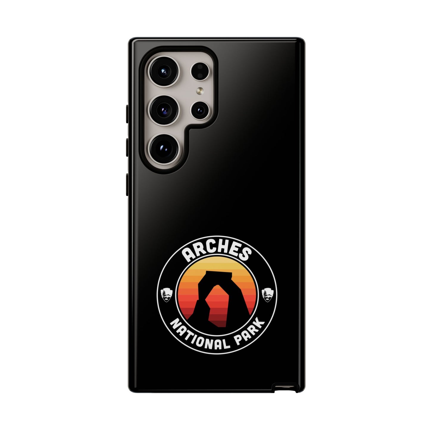 Arches National Park Phone Case - Round Emblem Design