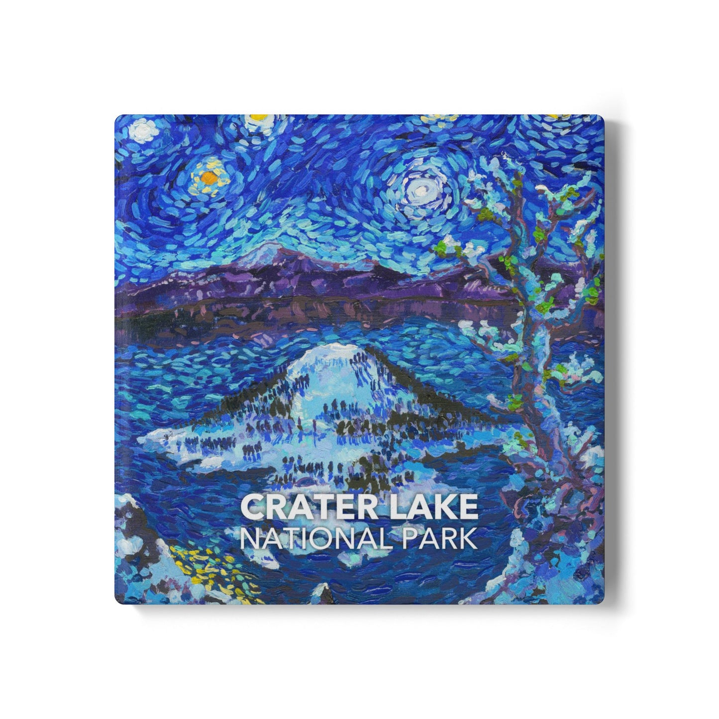 Crater Lake National Park Coaster - The Starry Night