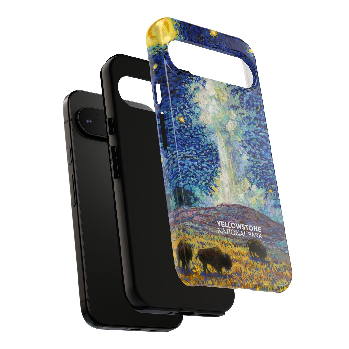 Yellowstone National Park Phone Case - Old Faithful Starry Night