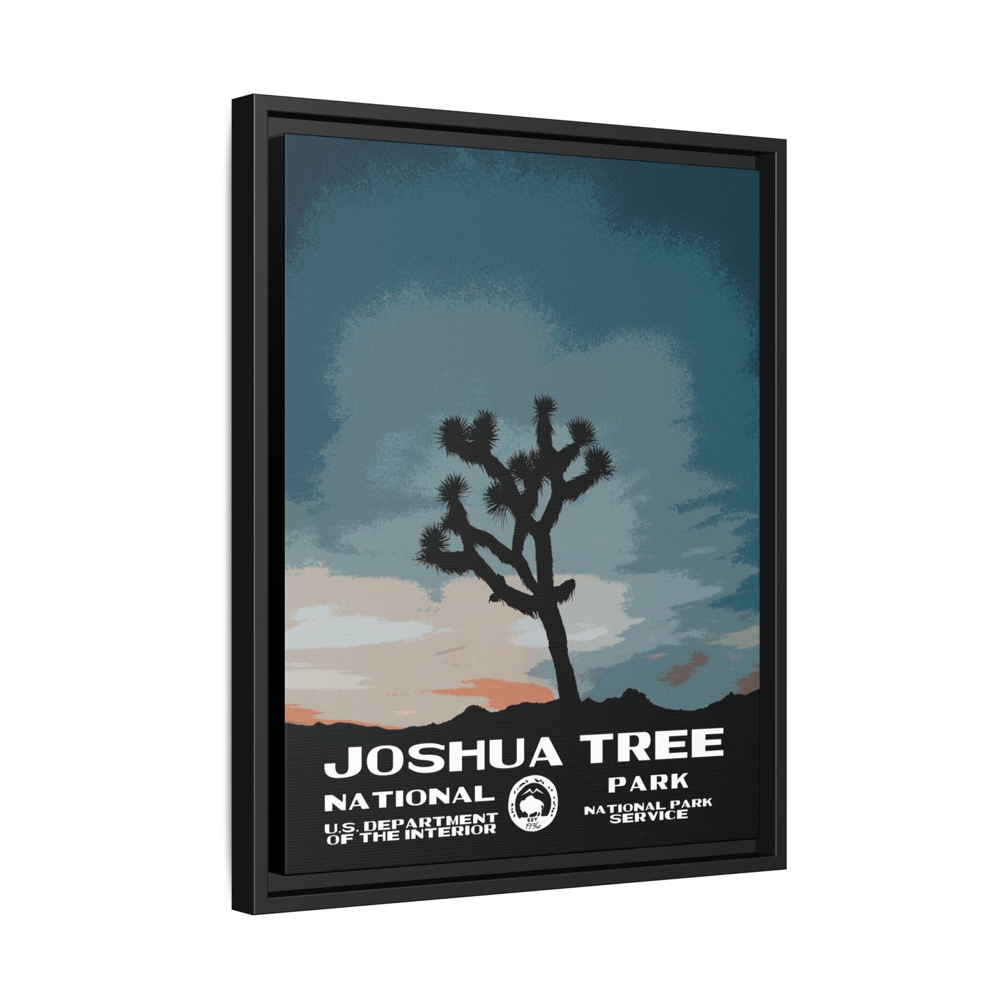 Joshua Tree National Park Framed Canvas - WPA Poster