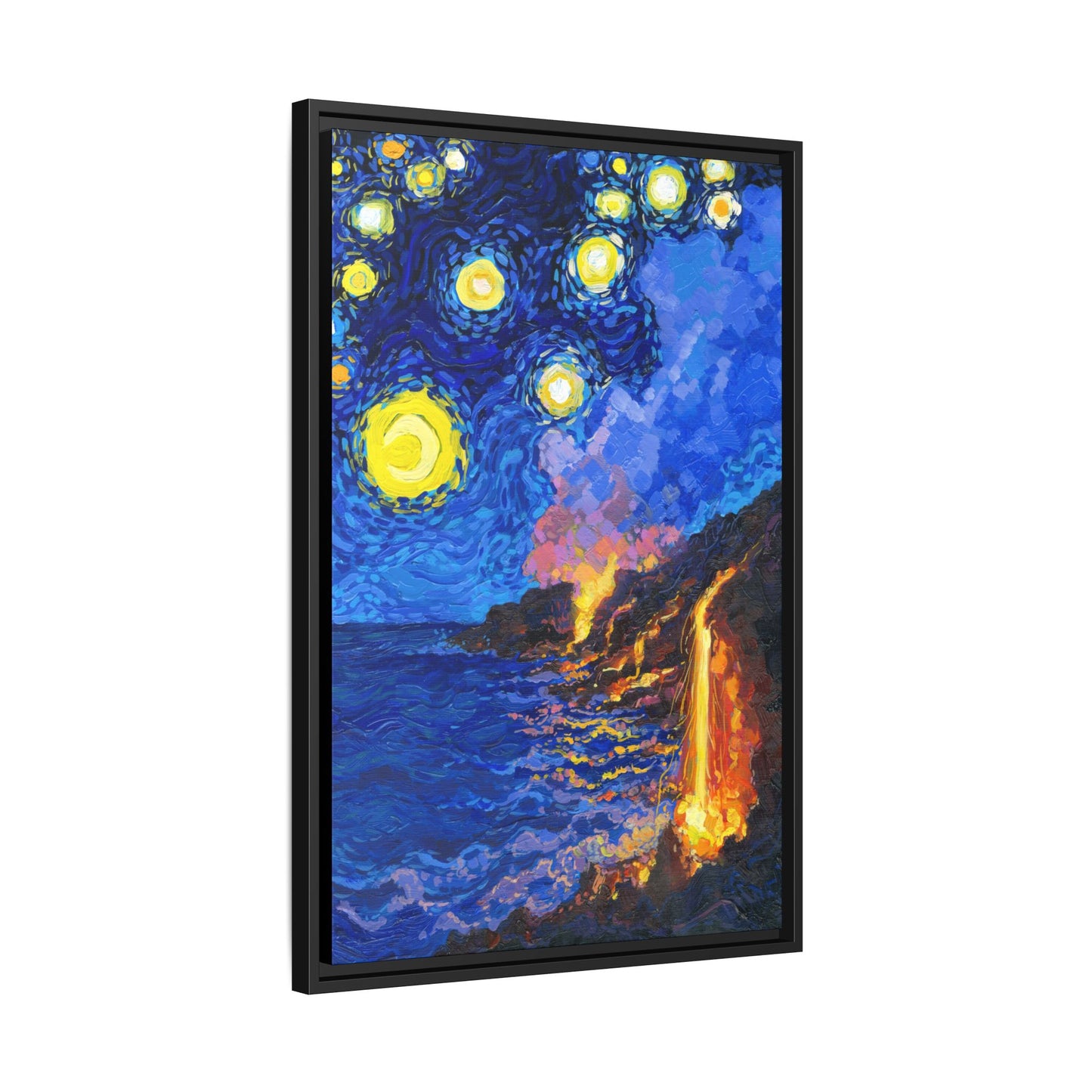Hawai'i Volcanoes National Park Framed Canvas - The Starry Night