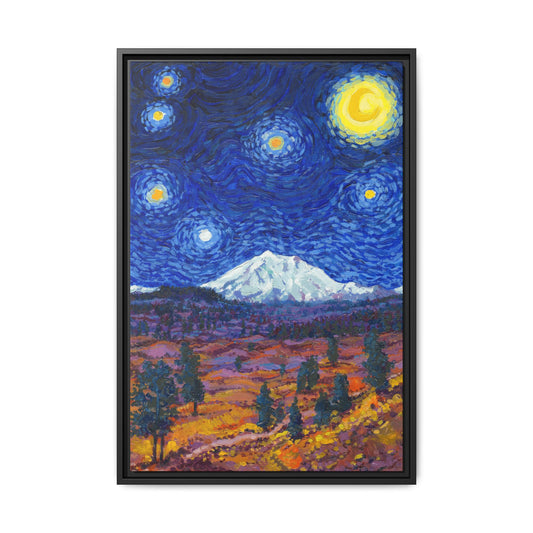 Lassen Volcanic National Park Framed Canvas - The Starry Night