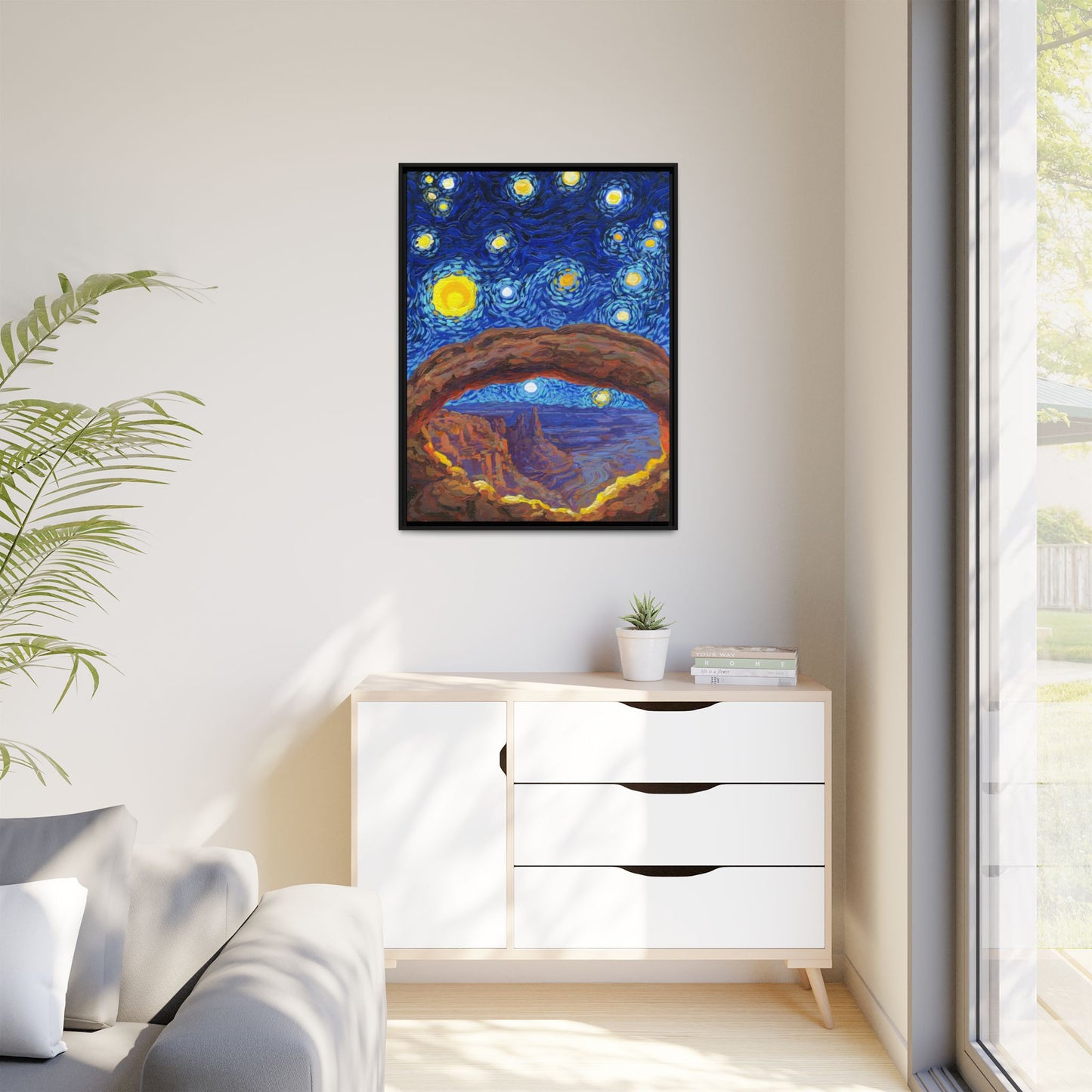 Canyonlands National Park Framed Canvas - The Starry Night