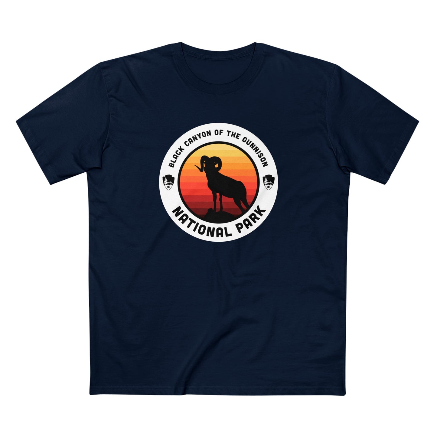Black Canyon of the Gunnison National Park T-Shirt - Round Badge Design