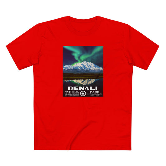 Denali National Park T-Shirt - WPA Design in Red