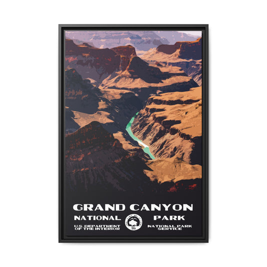 Grand Canyon National Park Framed Canvas - WPA Poster