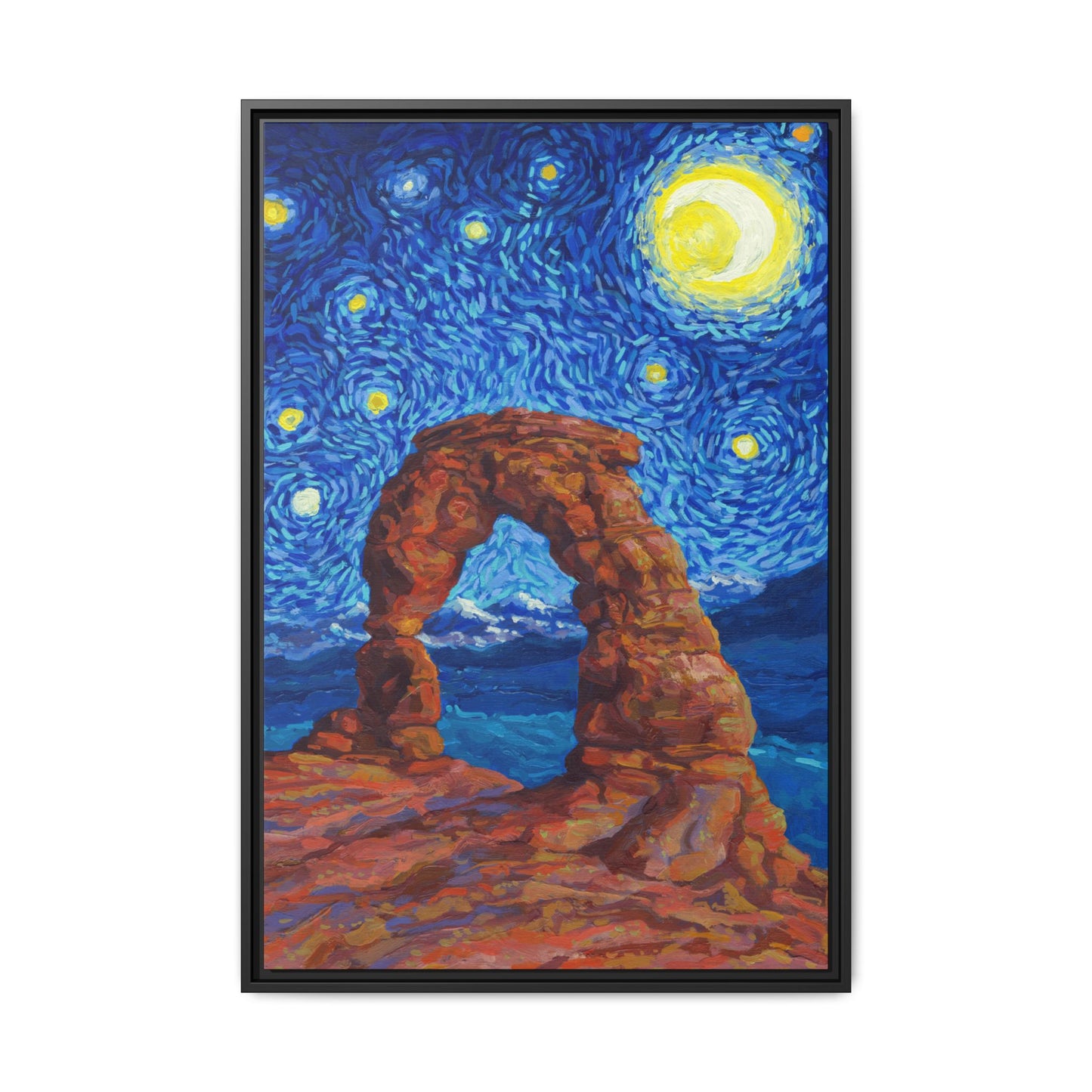 Arches National Park Framed Canvas - The Starry Night
