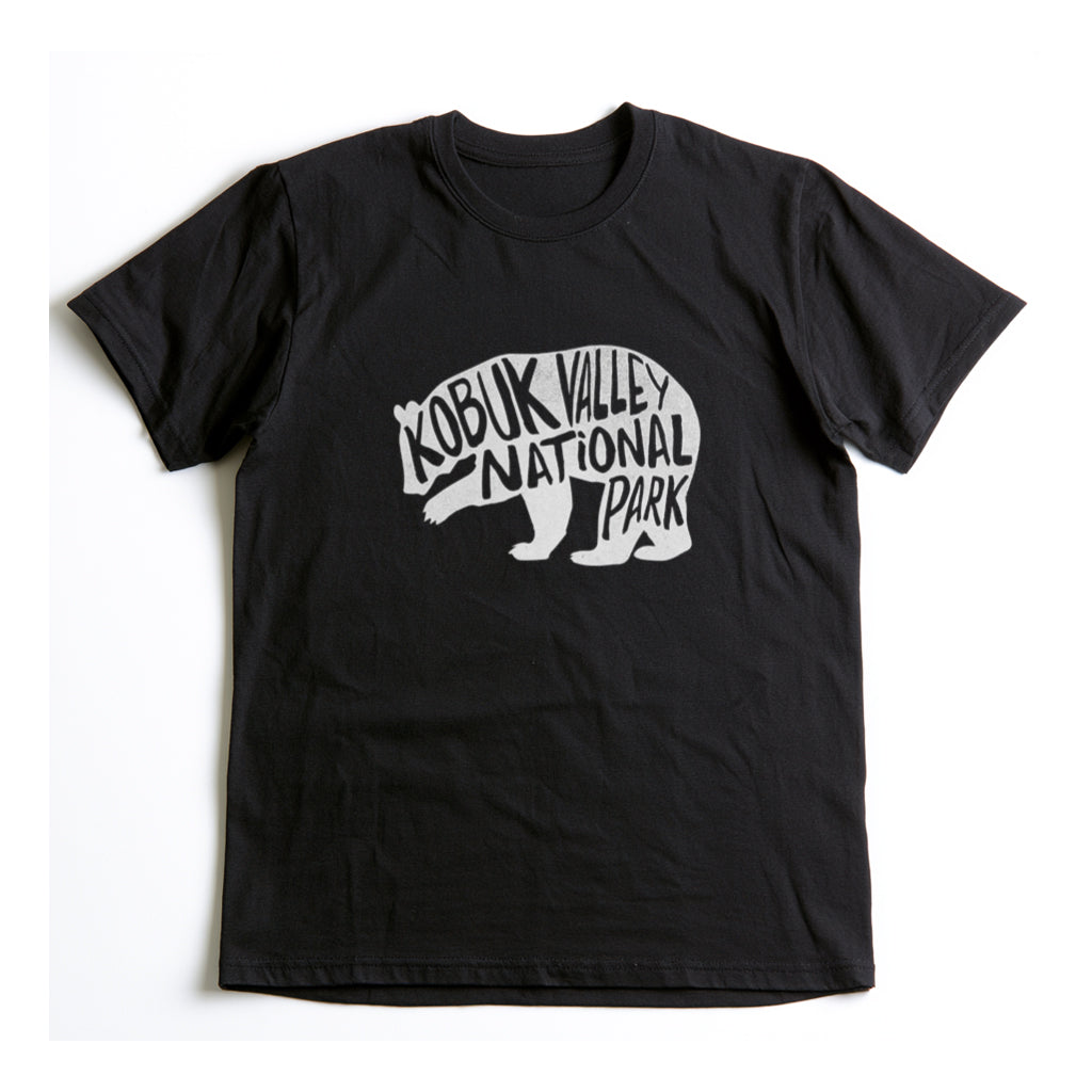 Kobuk Valley National Park T-Shirt - Grizzly Bear in Black