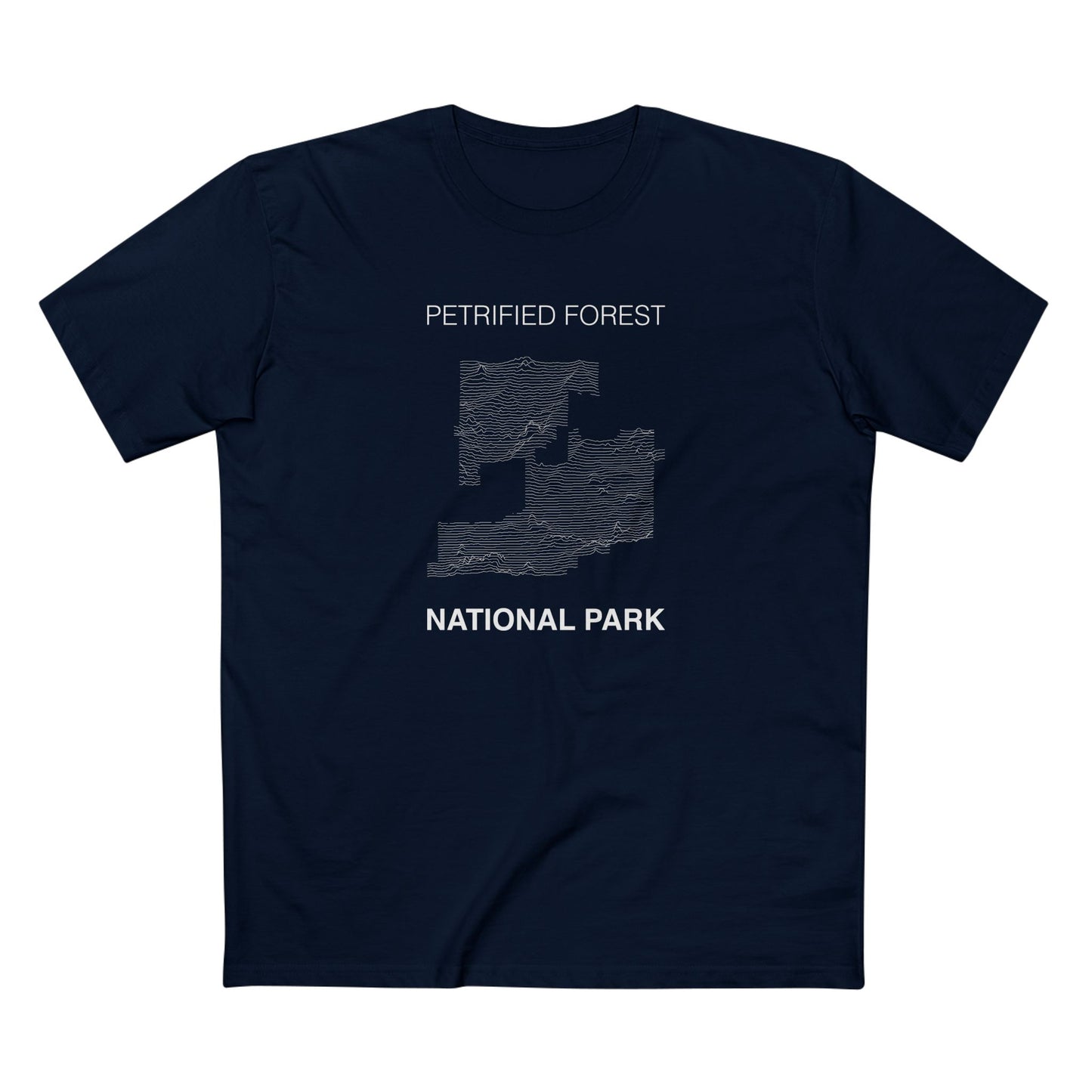 Petrified Forest National Park T-Shirt Lines in Navy