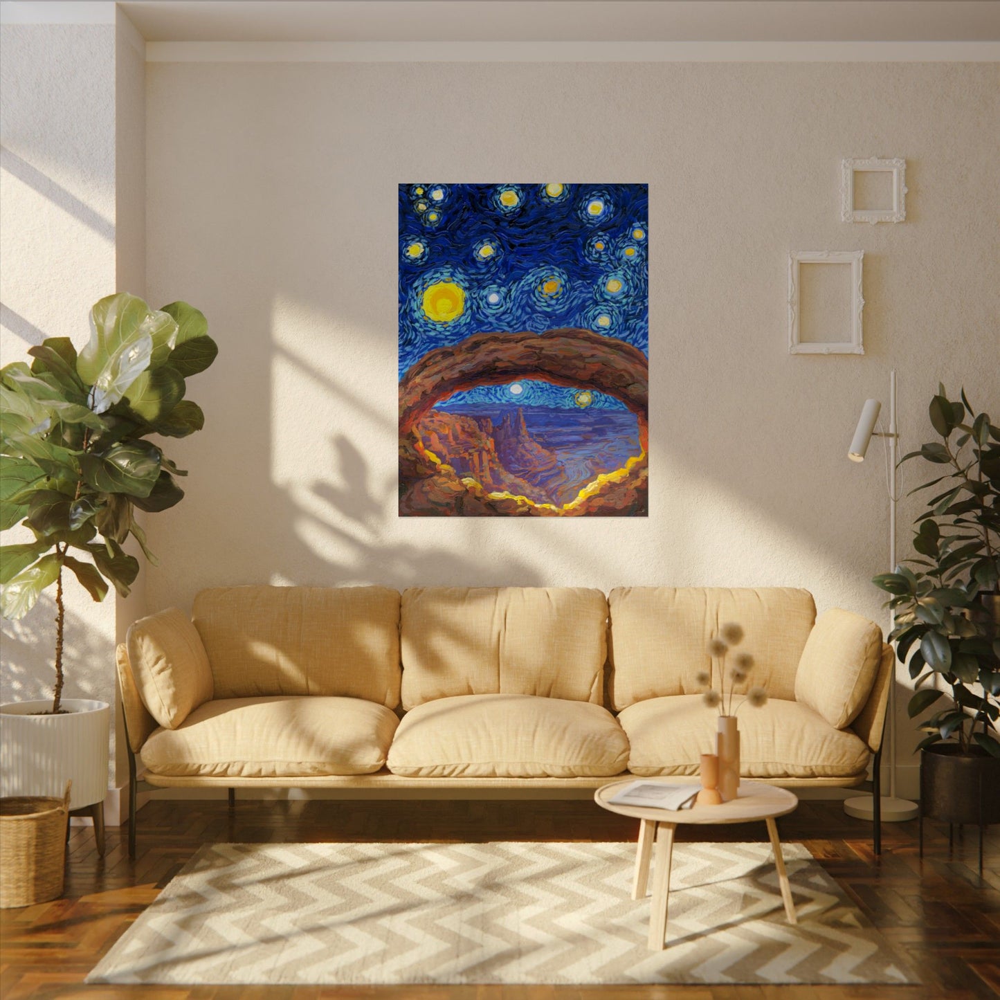 Canyonlands National Park Starry Night Poster - Premium Textured Paper