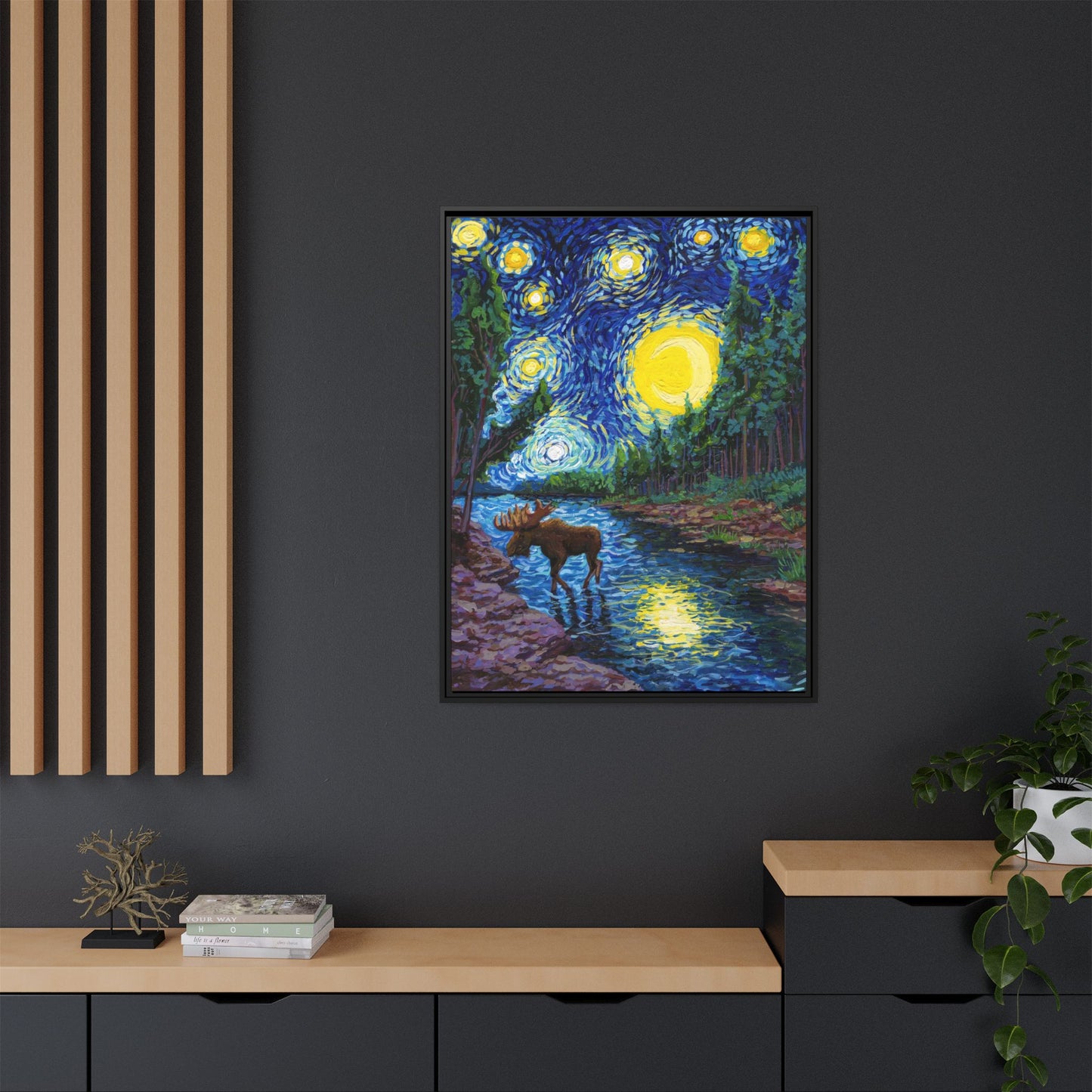 Isle Royale National Park Framed Canvas - The Starry Night