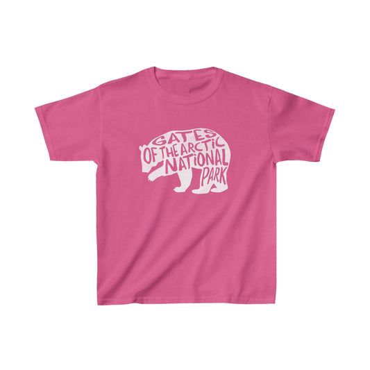 Gates of the Arctic National Park Child T-Shirt - Grizzly Bear Chunky Text