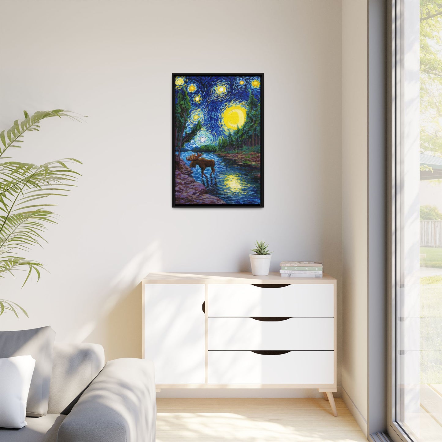 Isle Royale National Park Framed Canvas - The Starry Night