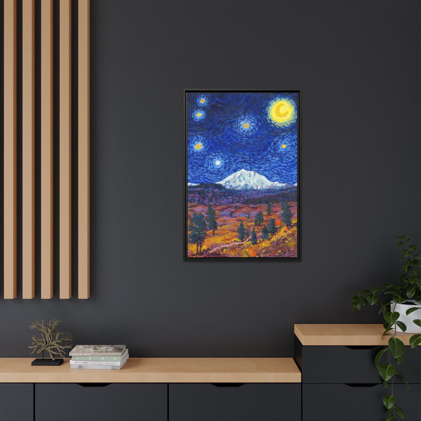 Lassen Volcanic National Park Framed Canvas - The Starry Night