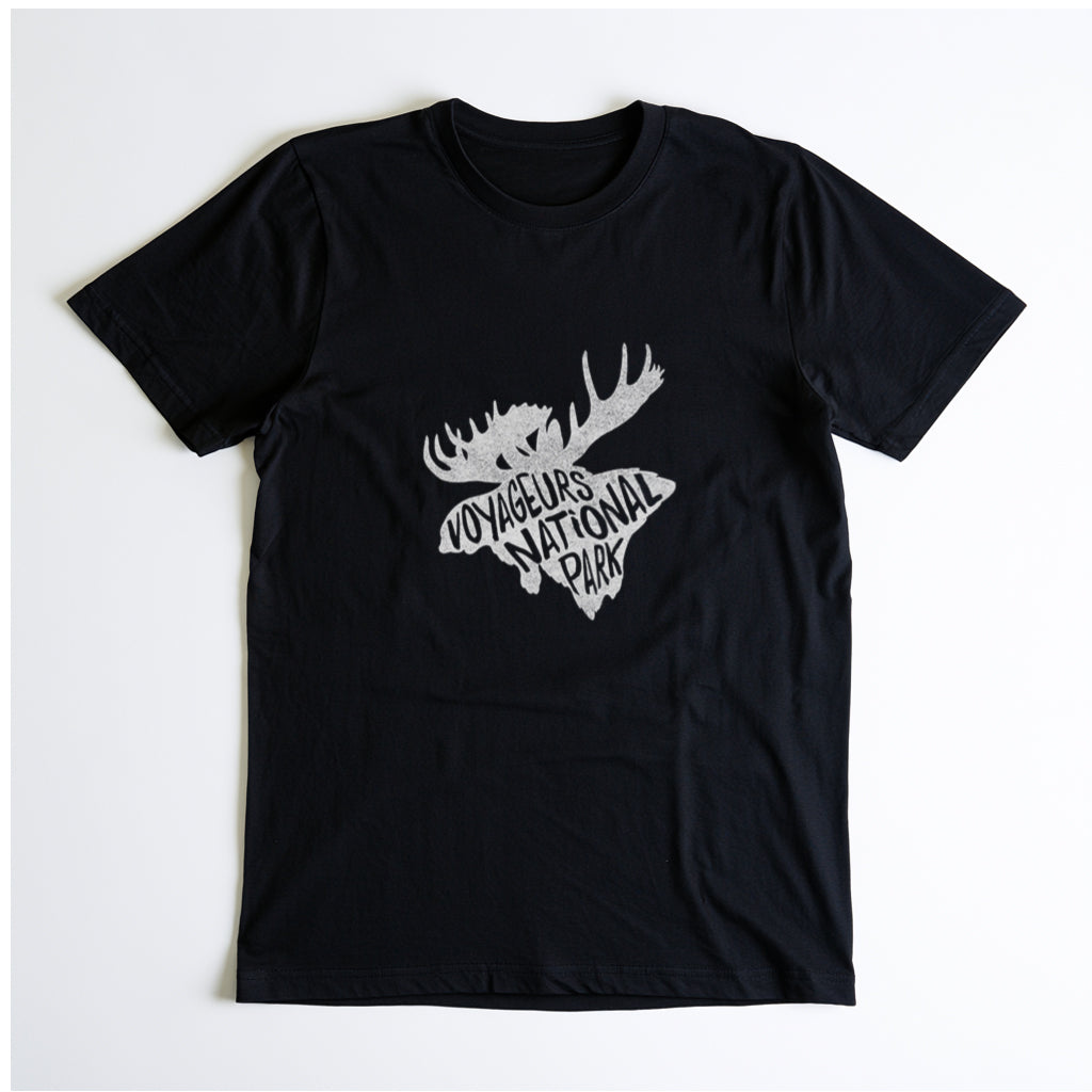 Voyageurs National Park T-Shirt - Moose in Black
