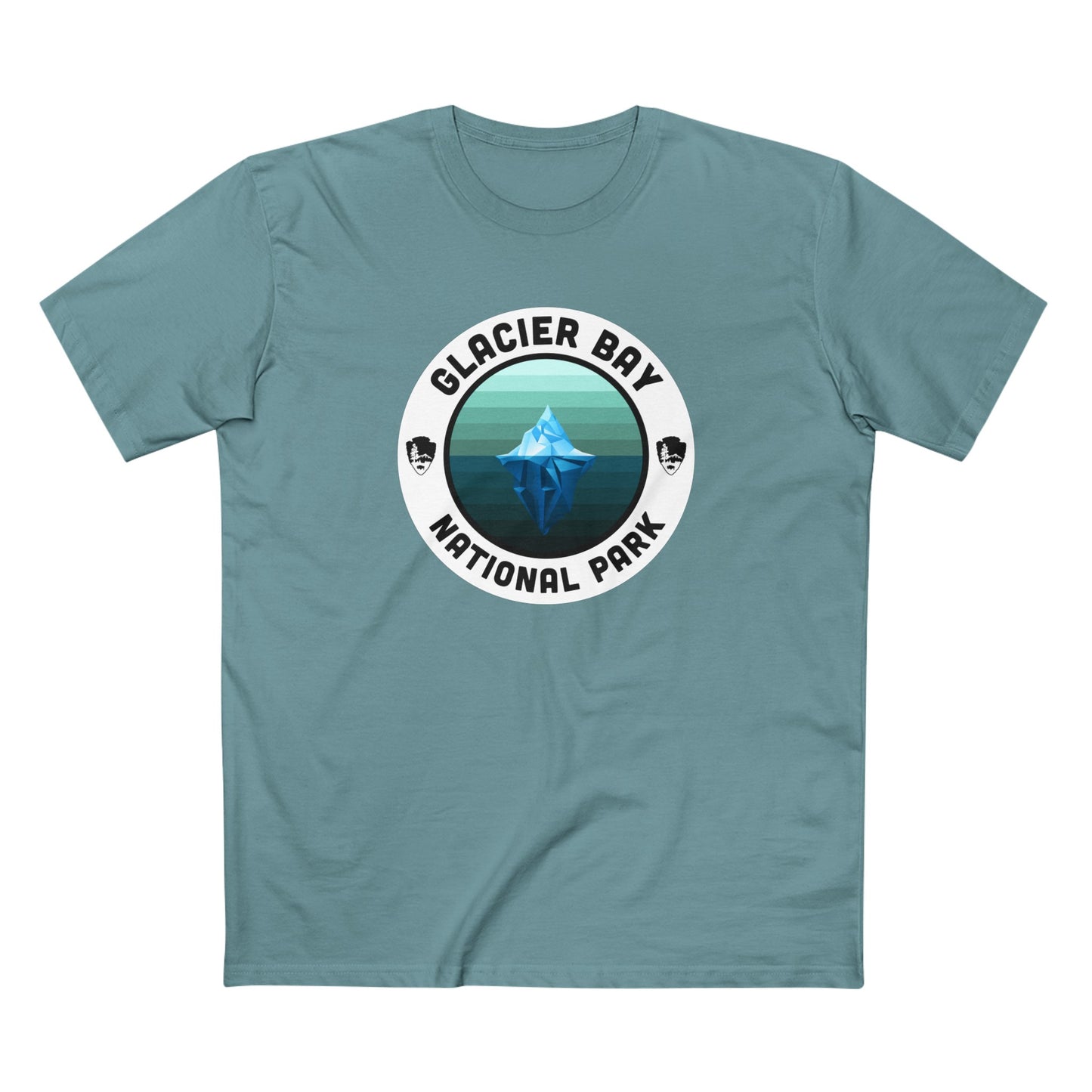 Glacier Bay National Park T-Shirt - Round Badge Design