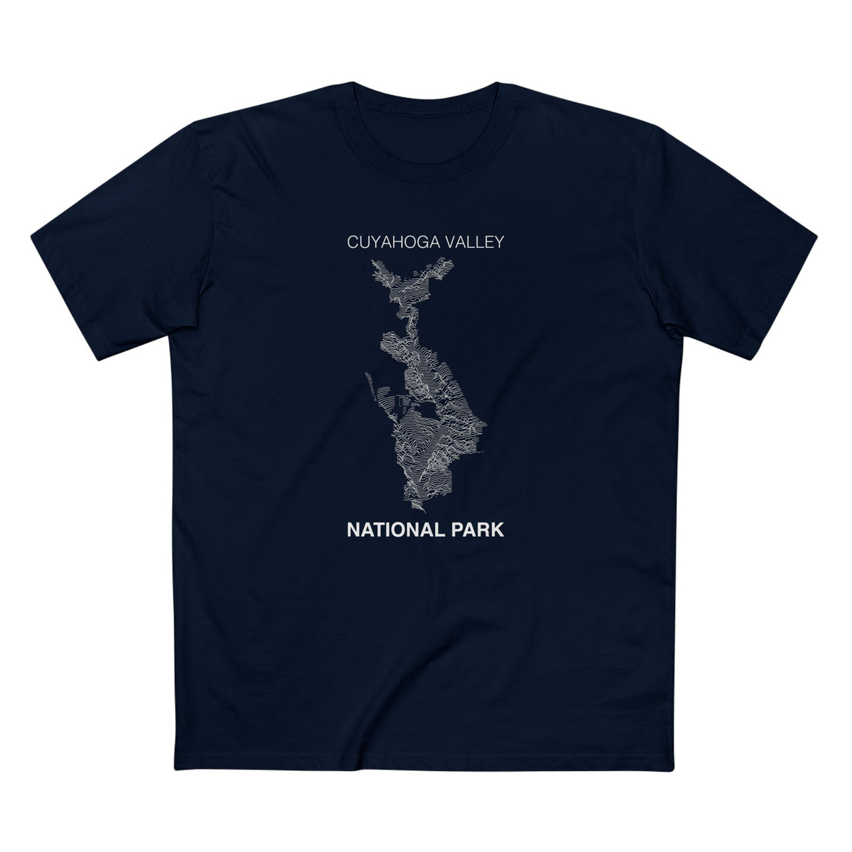 Cuyahoga Valley National Park T-Shirt Lines in Navy