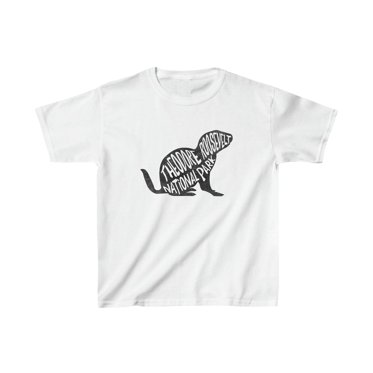 Theodore Roosevelt National Park Child T-Shirt - Prairie Dog Chunky Text
