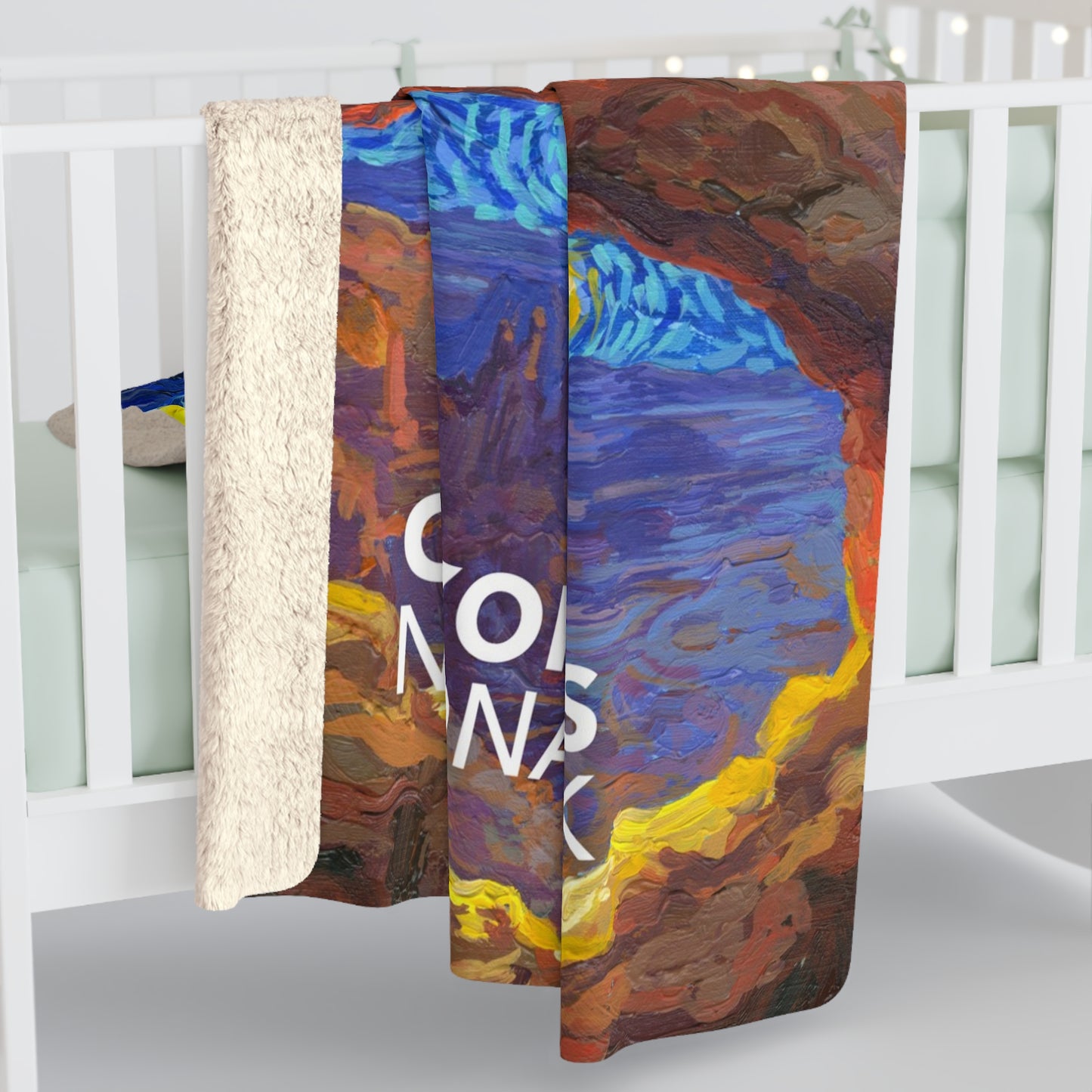 Canyonlands National Park Sherpa Blanket - The Starry Night