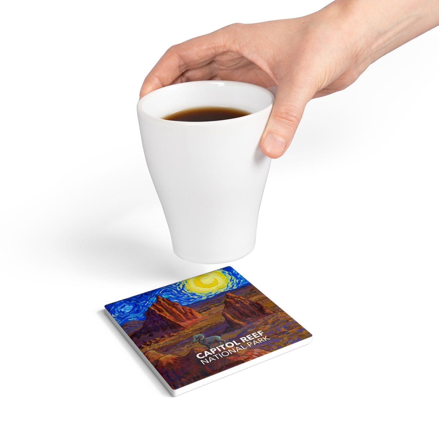 Capitol Reef National Park Coaster - The Starry Night