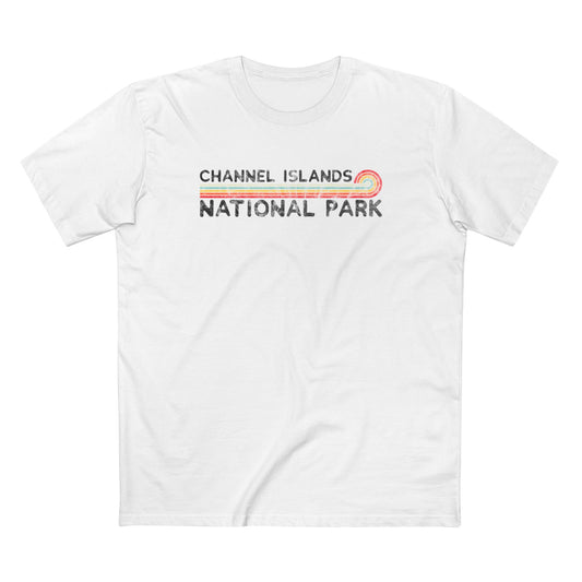 Channel Islands National Park T-Shirt - Vintage Stretched Sunrise in White