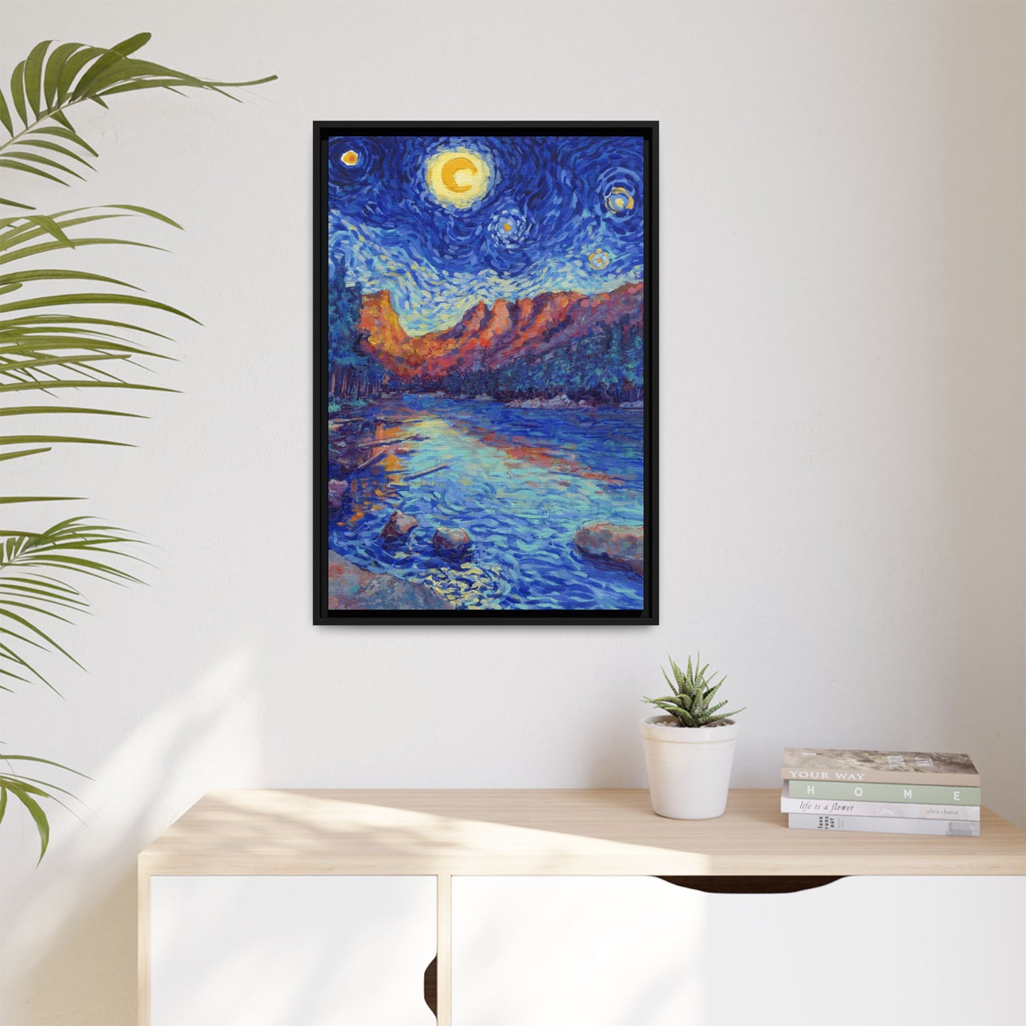 Rocky Mountain National Park Framed Canvas - The Starry Night