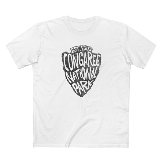 Congaree National Park T-Shirt - Arrowhead Design in White