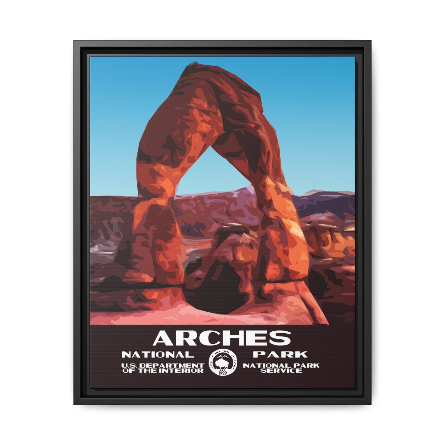 Arches National Park Framed Canvas - WPA Poster