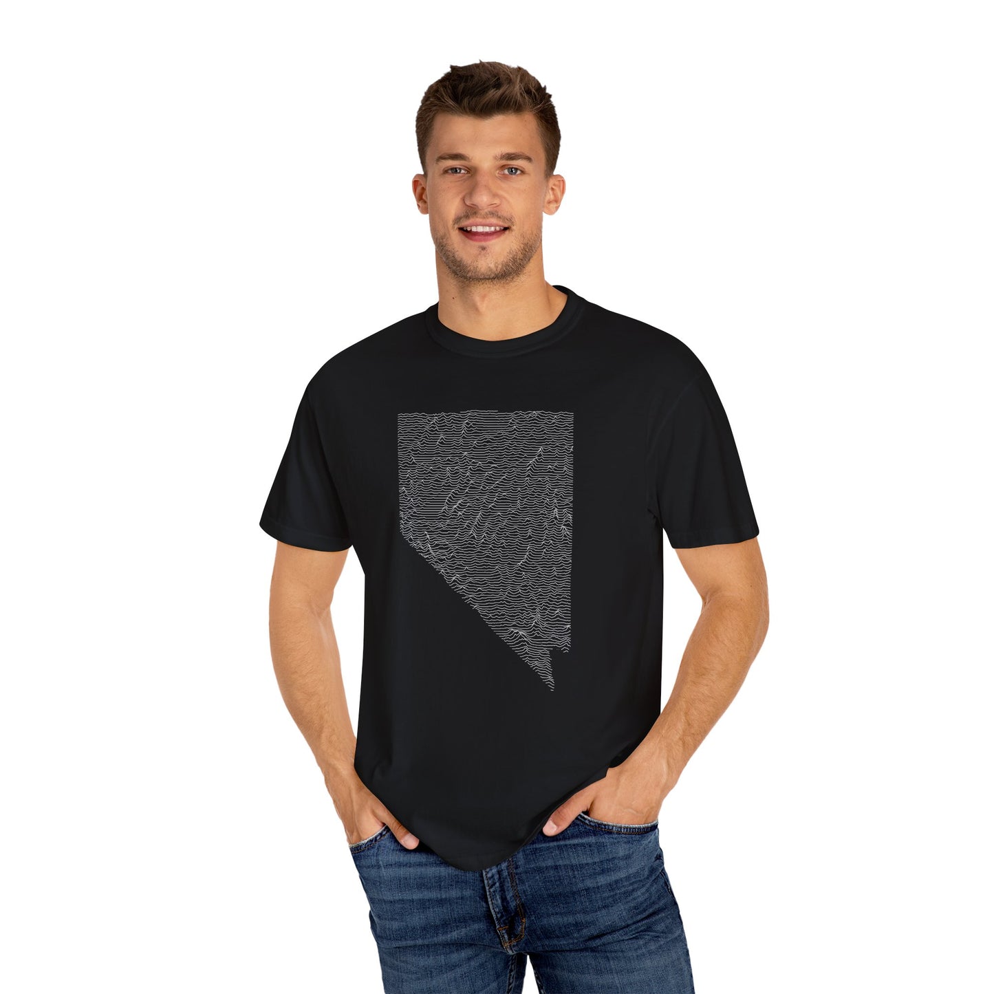 Nevada T-Shirt - Topographical Lines Unknown Pleasures