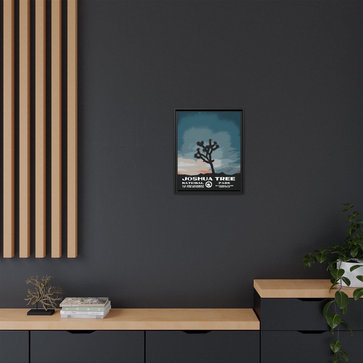 Joshua Tree National Park Framed Canvas - WPA Poster