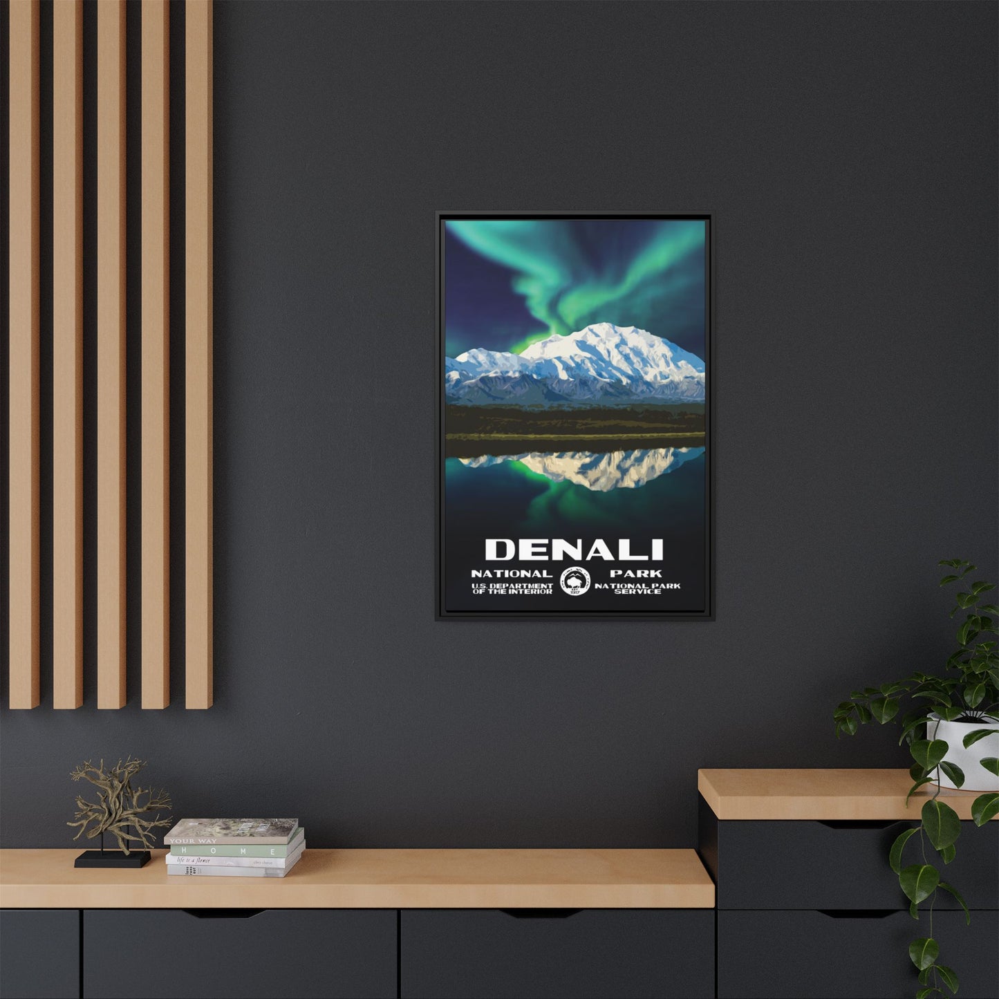 Denali National Park Framed Canvas - WPA Poster