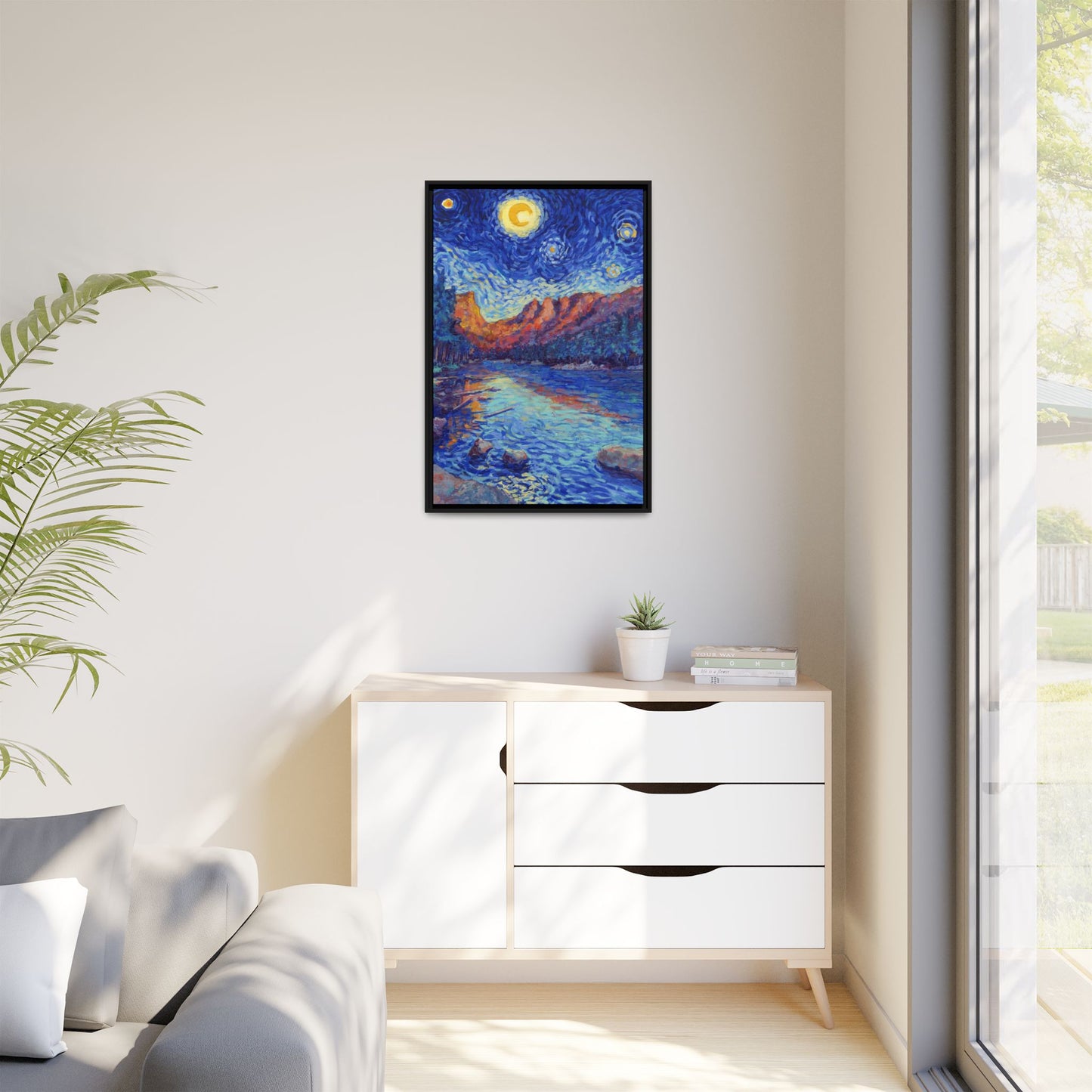 Rocky Mountain National Park Framed Canvas - The Starry Night