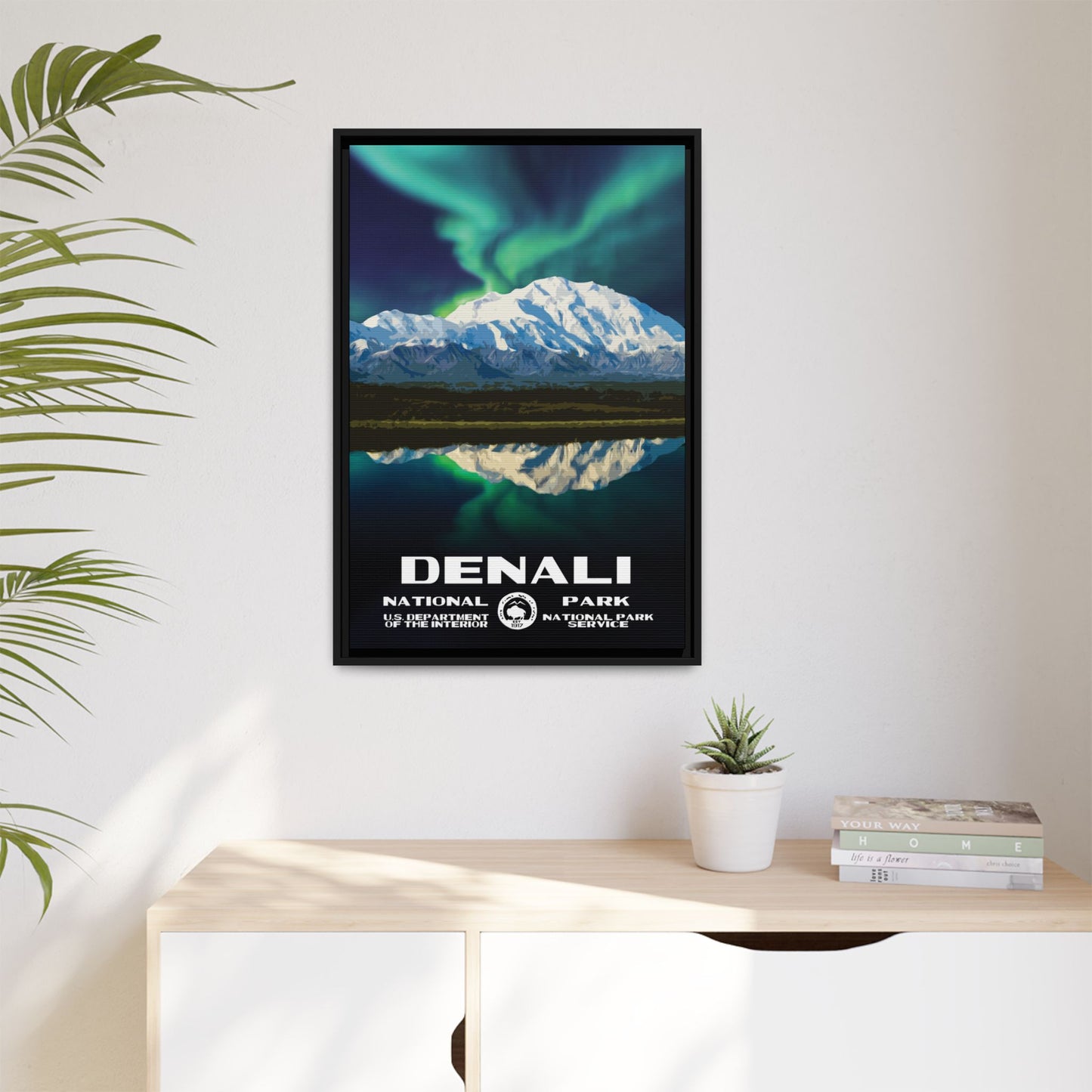 Denali National Park Framed Canvas - WPA Poster