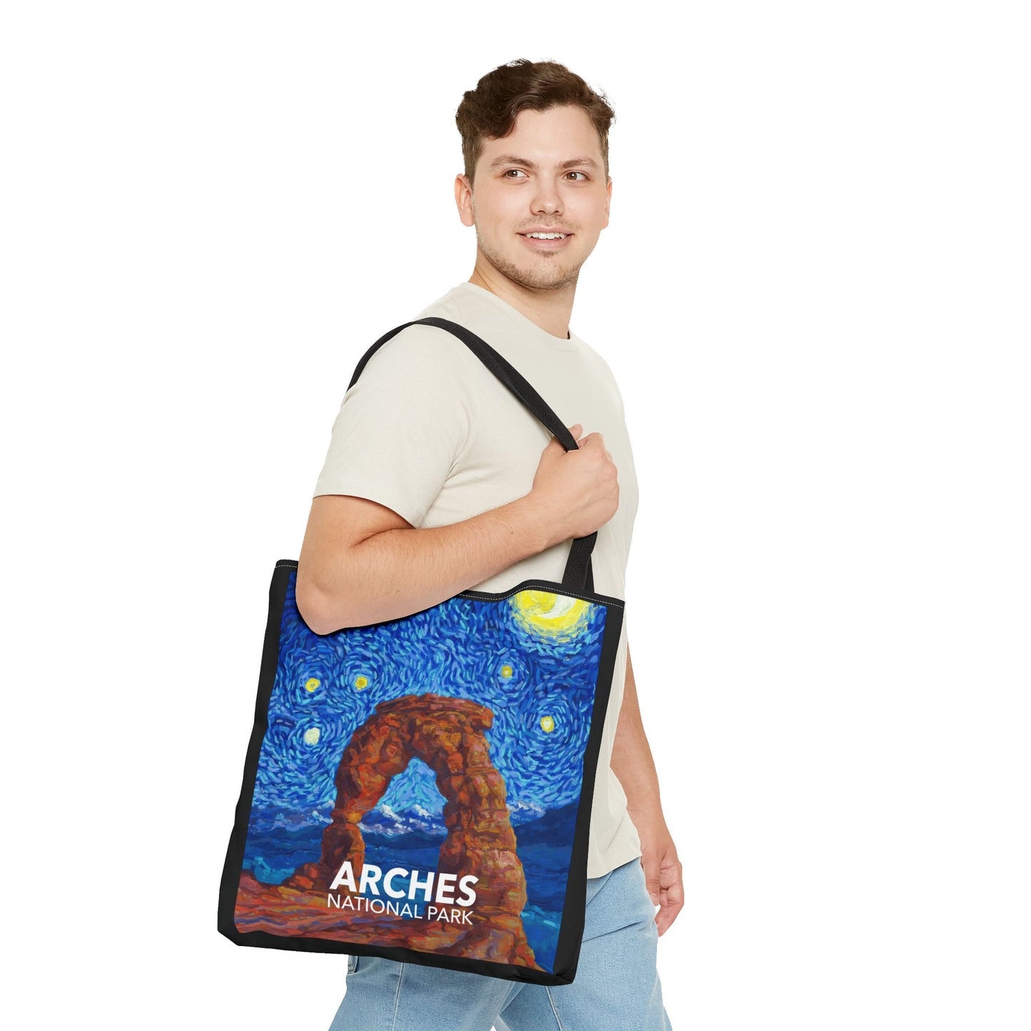 Arches National Park Tote Bag - The Starry Night Large