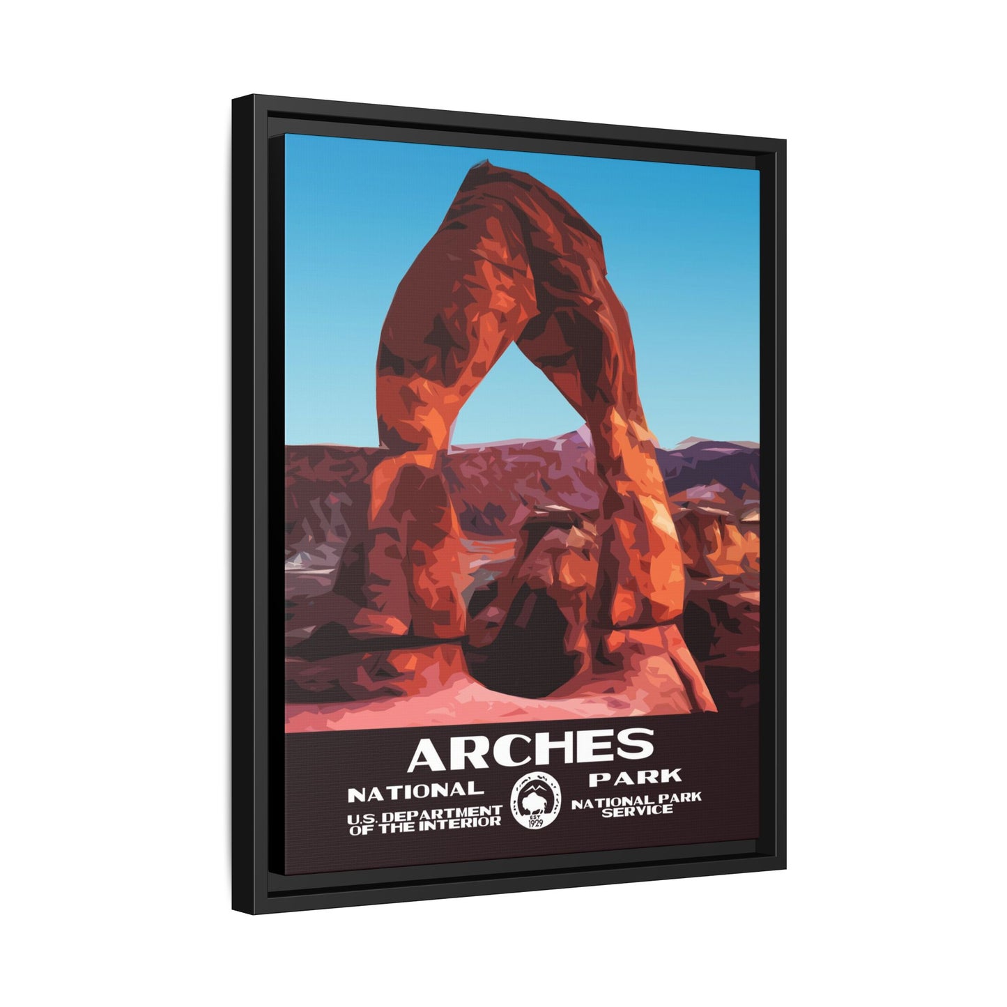 Arches National Park Framed Canvas - WPA Poster